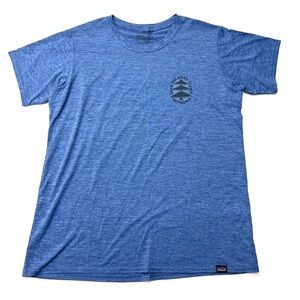 Patagonia Heather Blue Cap Cool Daily Short Sleeve Tech Tee